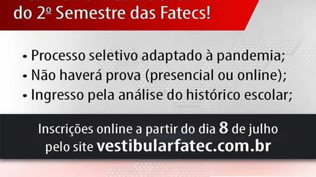 >> ATENÇÃO, VESTIBULANDO!