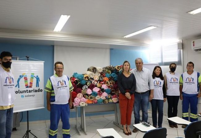SABESP FAZ DOAÇÃO DE COBERTORES PARA FUNDO SOCIAL DE SOLIDARIEDADE DE MOCOCA