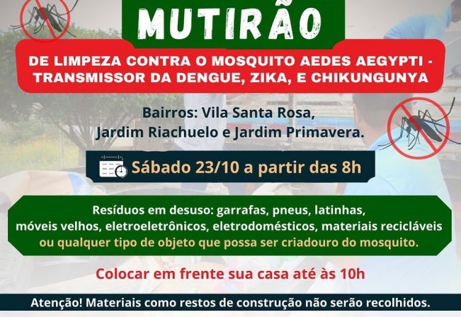 PREFEITURA REALIZA MUTIRÃO DE LIMPEZA