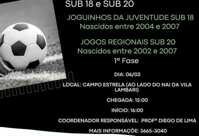 JOGUINHOS DA JUVENTUDE SUB 18