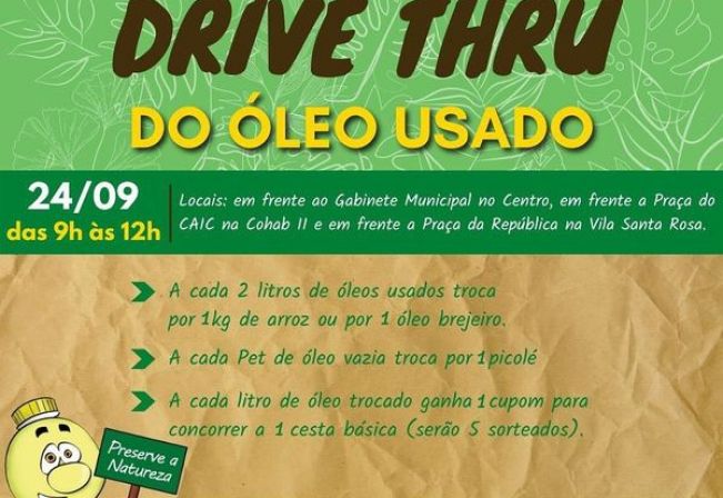 CAMPANHA DE TROCA DE ÓLEO USADO EM MOCOCA. ♻️