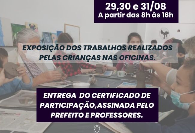 EXPOSIÇÃO NA CASA DE CULTURA ROGÉRIO CARDOSO DAS OBRAS REALIZADAS NAS OFICINAS DE ARGILA 