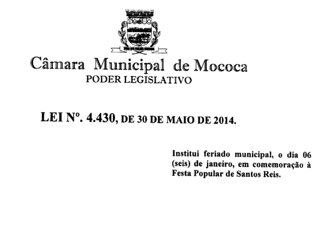 PREFEITURA INFORMA QUANTO AO FERIADO DE SANTOS REIS