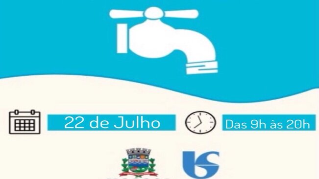 A Prefeitura Municipal de Mococa informa que de acordo com a SABESP (Companhia de Saneamento Básico do Estado de São Paulo), uma manutenção na rede de distribuição de água irá ocorrer no dia 22 de julho de 2017