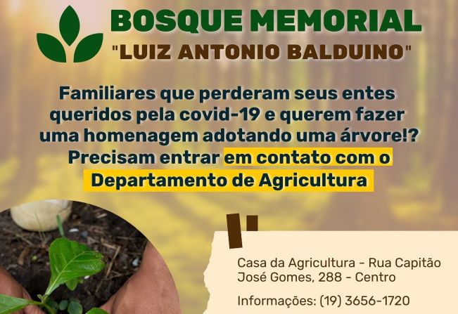 BOSQUE MEMORIAL, UMA HOMENAGEM AOS QUE SE FORAM