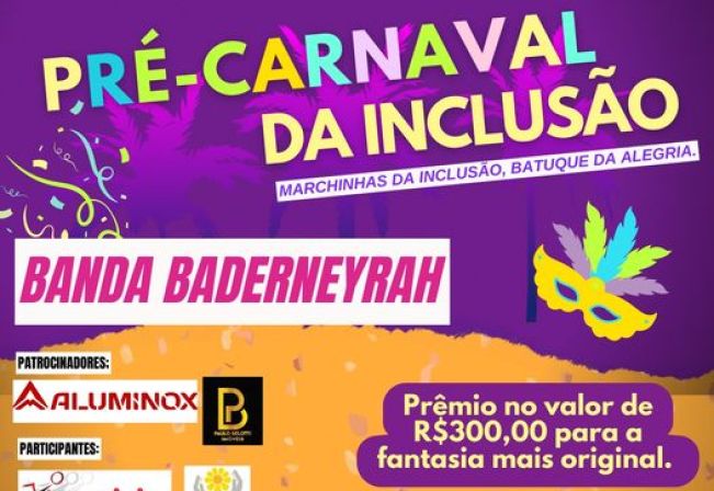 MARCHINHAS DA INCLUSÃO, BATUQUE DA ALEGRIA – O PRIMEIRO PRÉ-CARNAVAL DA INCLUSÃO DE MOCOCA