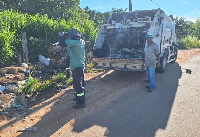 LIMPEZA NAS LIXEIRAS DO CONDOMÍNIO TABELUIAS E NA FAZENDA CUIABÁ