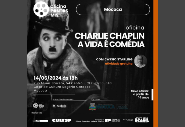 OFICINA: CHARLIE CHAPLIN - A VIDA É COMÉDIA