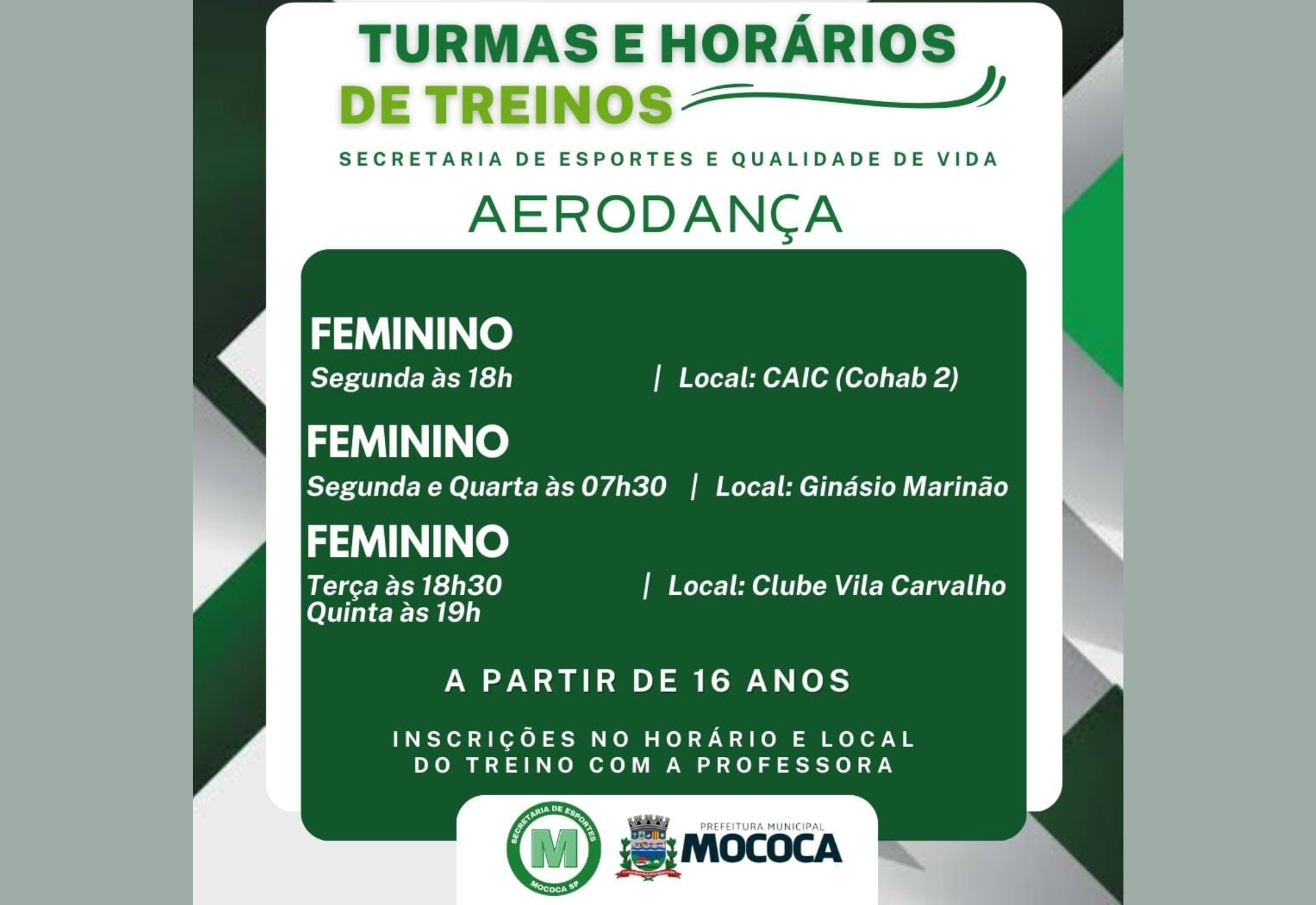 ESCOLINHAS ESPORTIVAS - SECRETARIA DE ESPORTES E QUALIDADE DE VIDA