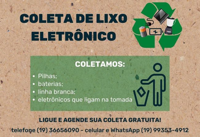 COLETA DE LIXO ELETRÔNICO NA CIDADE.