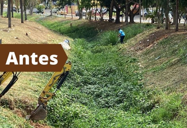 Limpezas no Ribeirão do Meio