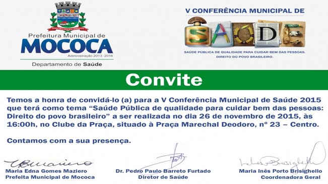 Departamento de Saúde se prepara  para “V Conferência Municipal de Saúde”