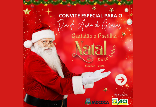 CONVITE ESPECIAL PARA O DIA DE AÇÃO DE GRAÇASEM MOCOCA