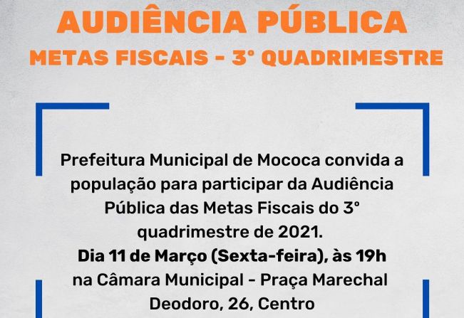 CONVITE AUDIÊNCIA PÚBLICA