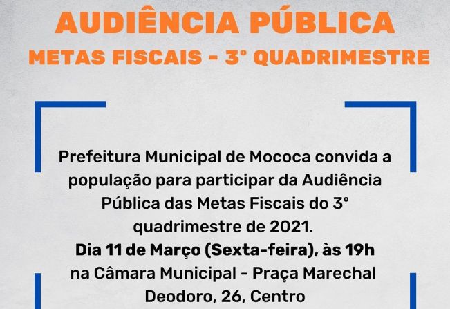 CONVITE AUDIÊNCIA PÚBLICA