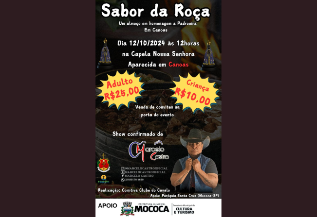 ‼️ SABOR DA ROÇA - ALMOÇO EM HOMENAGEM À PADROEIRA EM CANOAS ‼️