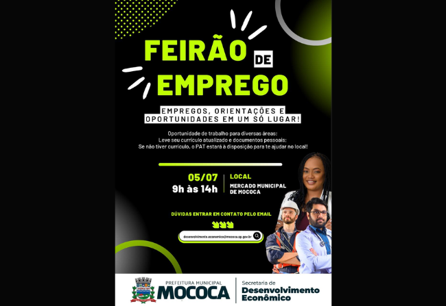  FEIRÃO DE EMPREGO EM MOCOCA!