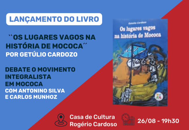 LANÇAMENTO DE LIVRO EM MOCOCA NA CASA DE CULTURA “ROGÉRIO CARDOSO”