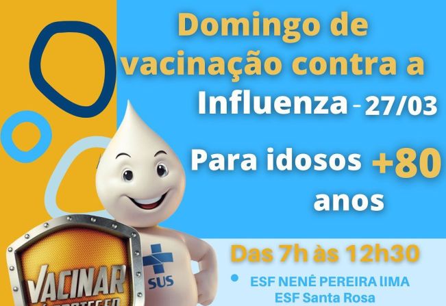 DOMINGO DE VACINAÇÃO CONTRA A INFLUENZA EM MOCOCA.