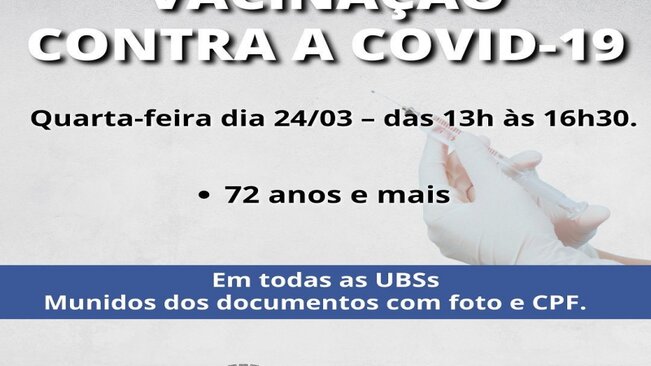 Departamento de Saúde informa: