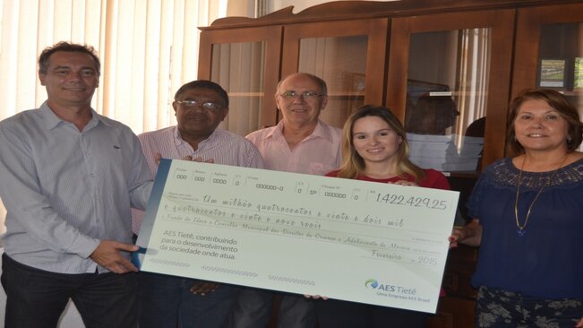 AES Tietê destina R$1,4milhão aos Conselhos da Criança e do Idoso de Mococa