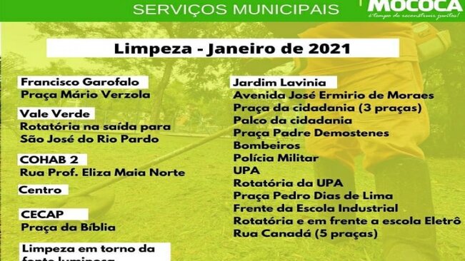 A Prefeitura através do Departamento de Serviços Municipais tem realizado desde o início do ano a revitalização de vários locais públicos do município.