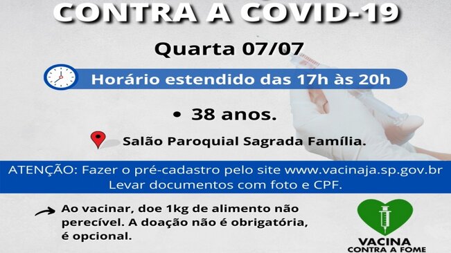 PREFEITURA MUNICIPAL DE MOCOCA REALIZA VACINAÇÃO CONTRA A COVID EM HORÁRIO ESTENDIDO NO BAIRRO NENÊ PEREIRA LIMA.