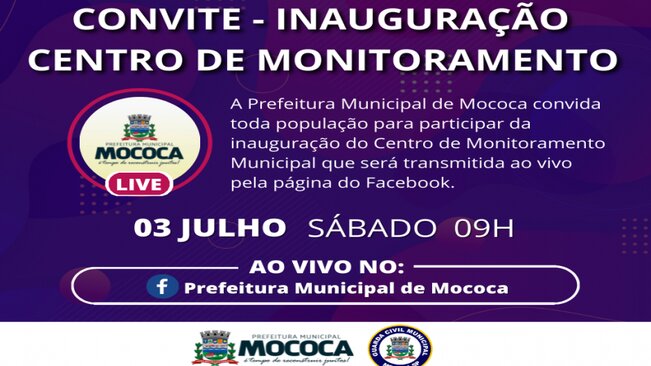 CONVITE – INAUGURAÇÃO CENTRO DE MONITORAMENTO.