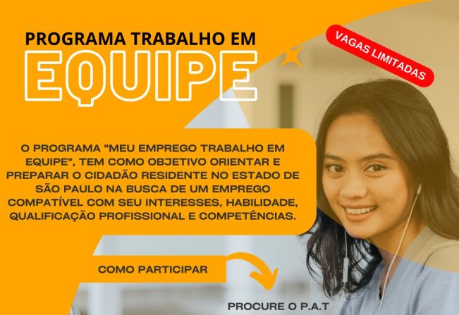 PROGRAMA “MEU EMPREGO TRABALHO EM EQUIPE”