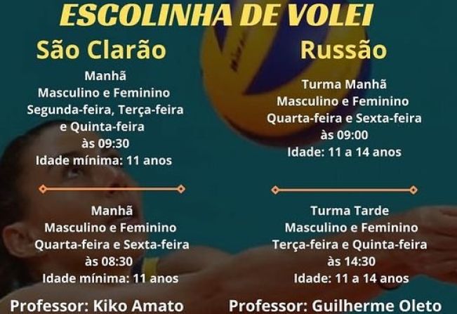 DEPARTAMENTO DE ESPORTE OFERECE AULAS DE VÔLEI