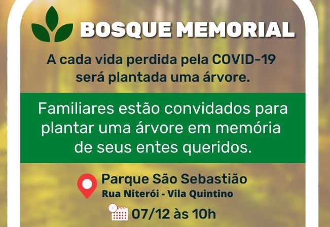 BOSQUE MEMORIAL, UMA HOMENAGEM AOS QUE SE FORAM