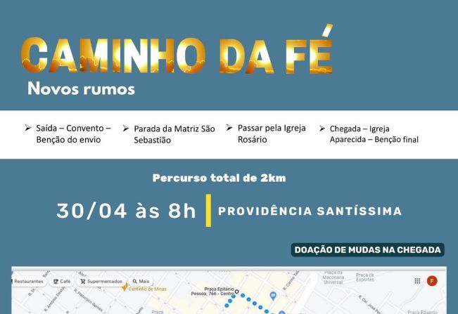 CONVITE – CAMINHO DA FÉ EM MOCOCA NESTE SÁBADO 