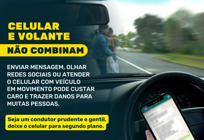 USO DO CELULAR AUMENTA OS RISCOS DE ACIDENTES NO MUNICÍPIO DE MOCOCA 