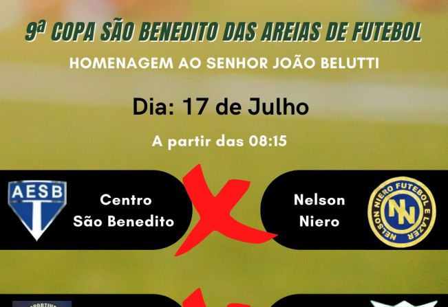 9ª COPA SÃO BENEDITO DAS AREIAS DE FUTEBOL