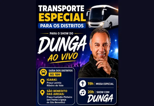 TRANSPORTE ESPECIAL PARA OS DISTRITOS 