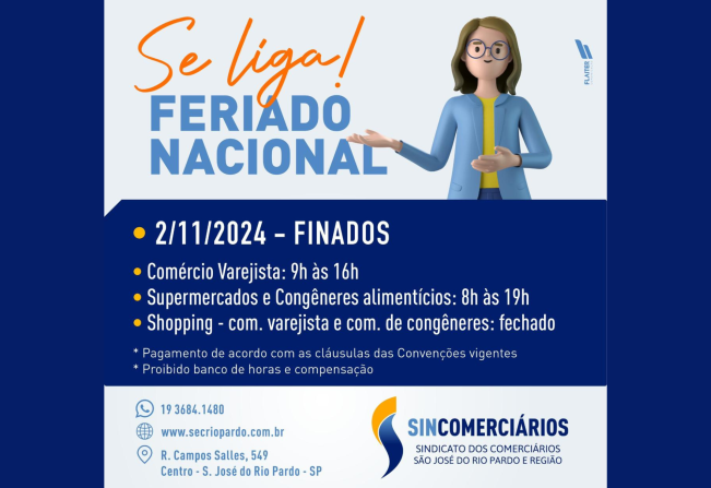 ATENÇÃO PARA OS HORÁRIOS NO DIA DE FINADOS 