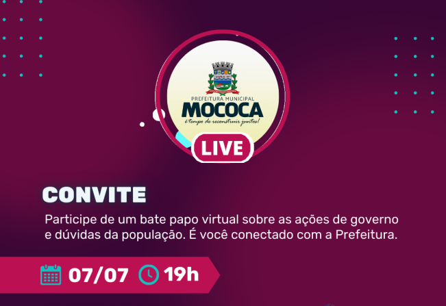 AMANHÃ TEM BATE PAPO COM O PREFEITO!