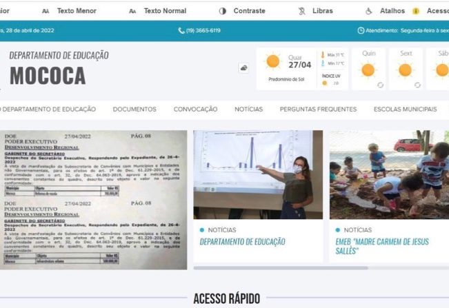 COMUNICAÇÃO: PREFEITURA LANÇA SITE DA EDUCAÇÃO