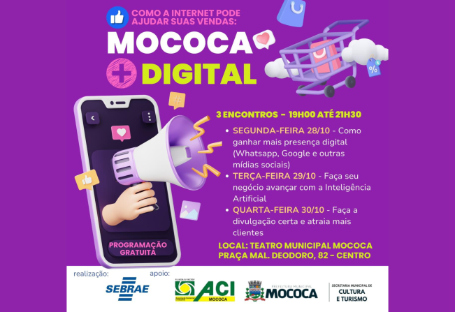 ATENÇÃO MOCOCA - PROGRAMAÇÃO GRATUITA