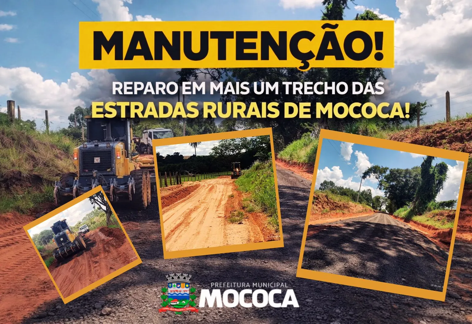 TRABALHOS CONTÍNUOS GARANTE MELHORES CONDIÇÕES NAS ESTRADAS RURAIS