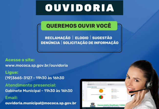 VOCÊ CIDADÃO, TEM VOZ NA PREFEITURA MUNICIPAL DE MOCOCA!