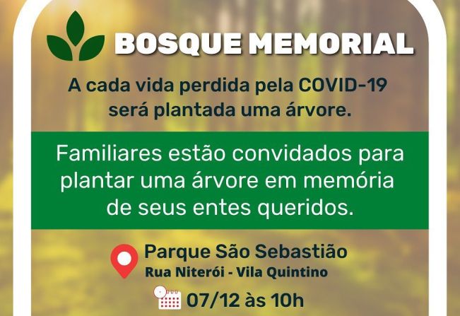 BOSQUE MEMORIAL, UMA HOMENAGEM AOS QUE SE FORAM