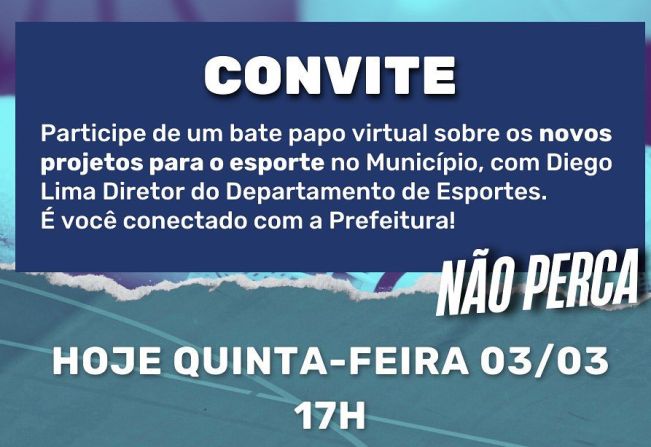 Participe da live do Esporte >>