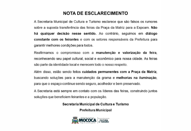 NOTA DE ESCLARECIMENTO