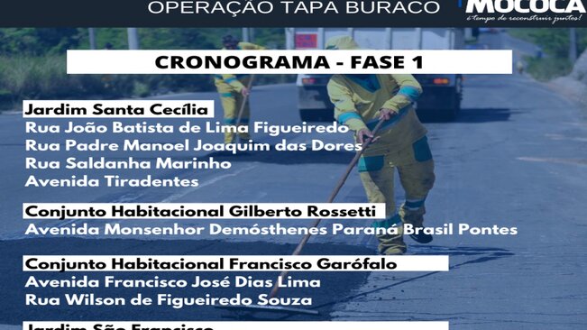 PRODUTO INOVADOR VAI AGILIZAR OPERAÇÃO TAPA BURACO EM MOCOCA.